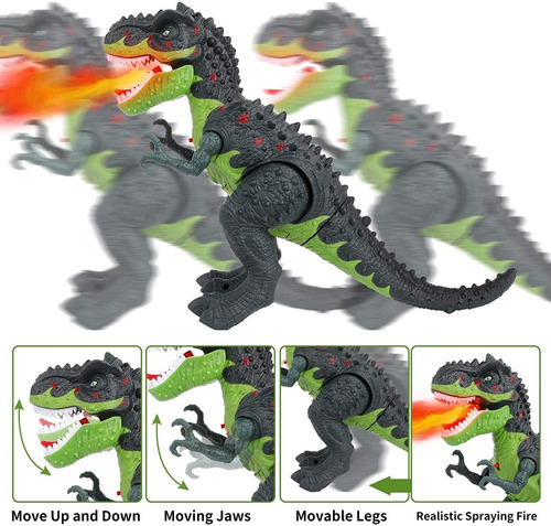 Imagen 7 de 9 de Dinosaurio Rex De Juguete Con Luces Y Sonido Regalo Sorpresa