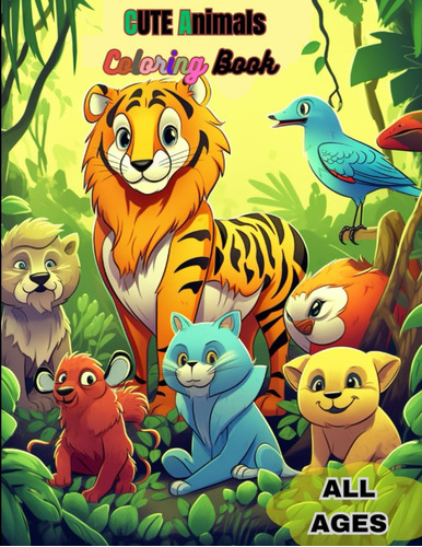 Libro: Cute Animal Coloring Book: Relax Coloring Book Adult 