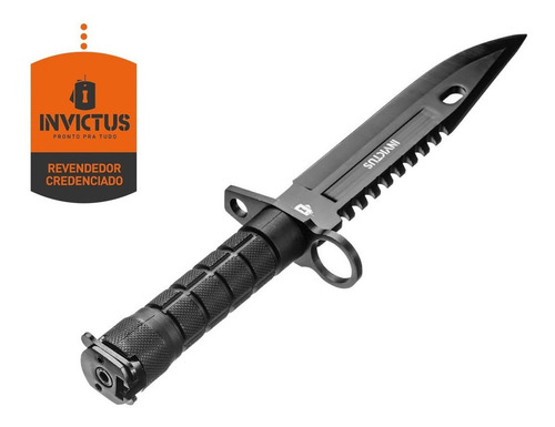Faca Tática Explorer Black Invictus Inox Edc Militar Camping