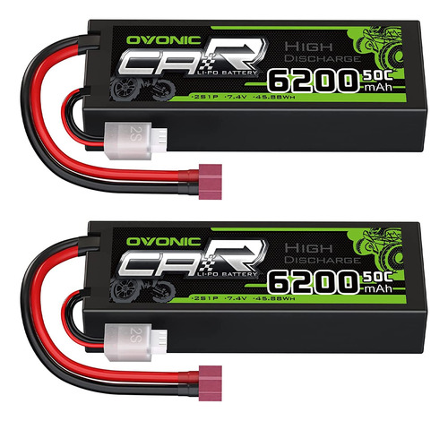 Ovonic 2s Lipo Battery 50c Mah 7.4v Lipo Batería Con Conec.