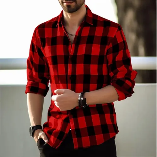 Camisa Xadrez Flanelada Manga Longa Masculina Grossa Social