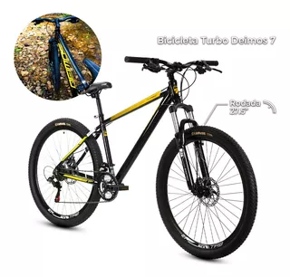 Bicicleta Montaña R27.5 Turbo Deimos Aluminio Negro Amarillo Tamaño del cuadro M