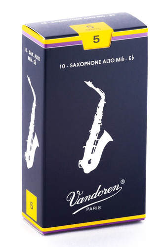 Set De 10 Cañas Vandoren Para Saxofón Alto, Fuerza 5