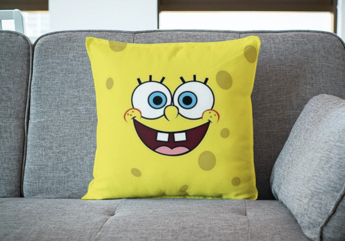 Cojin Decorativo Bob Esponja Diseño Unico Calidad Hogar