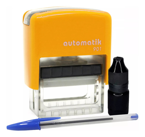 Sello Personalizado Automático Con Bolígrafo Y Frasco De Tinta De Regalo