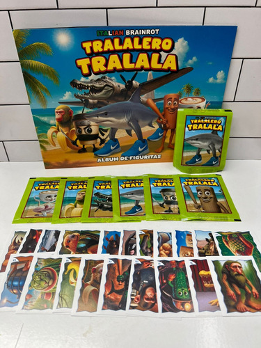 Album Tralalero Tralala Italian Brainrot + Figuritas Promos 50 Figus Mas 10 Sobres