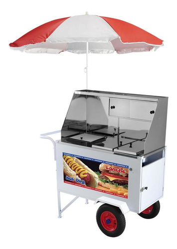 Imagem 1 de 5 de Carrinho De Lanches Luxo Com Rodas Pneumática Xdlp008 Armon
