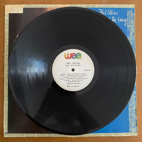 Lp Disco De Vinil Phil Collins, Hello I Must Be Going Estandar (Usado)
