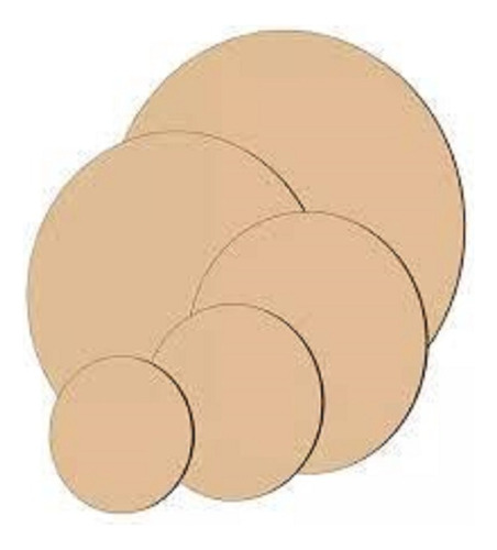 5 Circulos Mdf (trupan) 25 Cms, 9 Mm Espes. Medida Ajustable