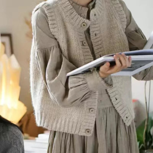 Tejido De Otoño Para Mujer Sensibility Con Diseño Coreano De