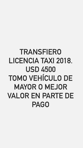 Transfiero Licencia Taxi 2018