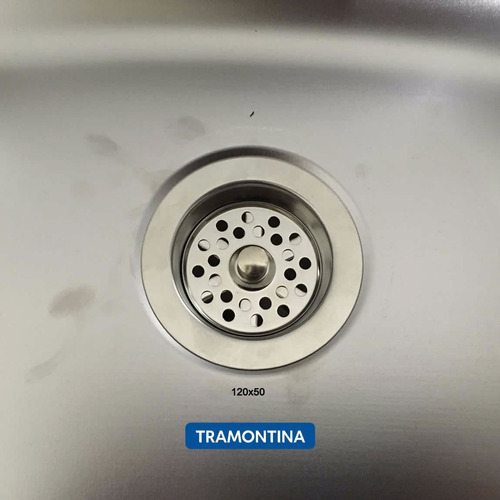 Imagen 5 de 8 de Pileta Acero Inoxidable Mesada Bacha Tramontina Izquierda