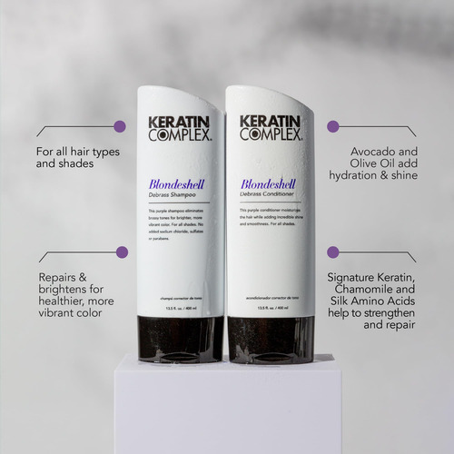 Condicionador Keratin Complex Blondeshell Debrass 400ml