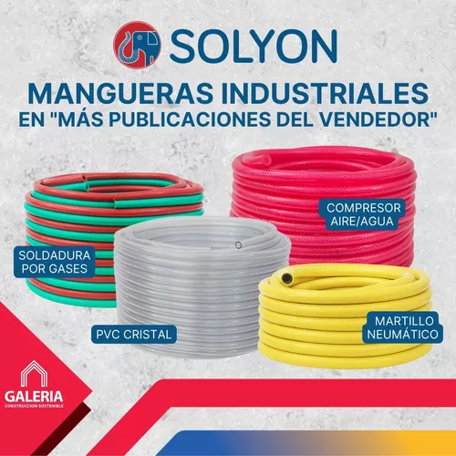 Manguera Compresor Presion Aire-agua 12 Mm 1/2 X 25 Mts