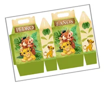 Comprar Kit Imprimible Caja Feliz El Rey León 2 Hojas Editable