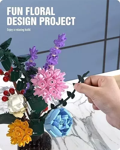 MOC LEGO® rosas en un florero