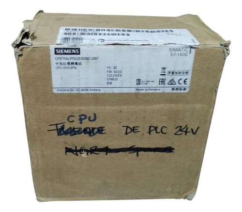 Siemens 6es7515-2am01-0ab0 Simatic S7-1500 Módulo Central