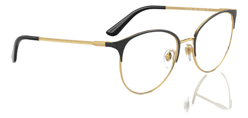 Lentes Oftálmicos Vogue Vo4108 280 Redondo Negro Oro Negro/oro