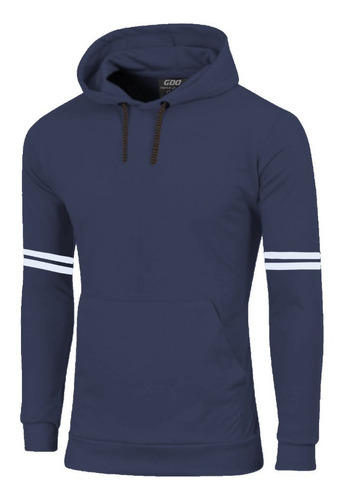 Imagen 1 de 2 de Buzo Canguro Capucha Hombre Gdo Lines Hoodie Camperas