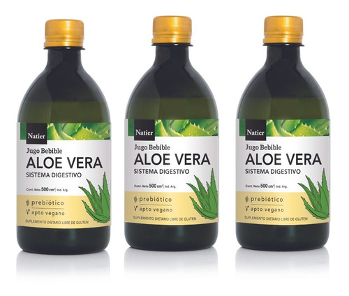 Aloe Vera Bebible Digestivo Natier X 500 Cm3 X 3 Un 