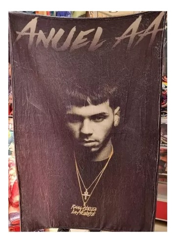 Frazada Cobija Artista Anuel Aa Individual Ultra Suave