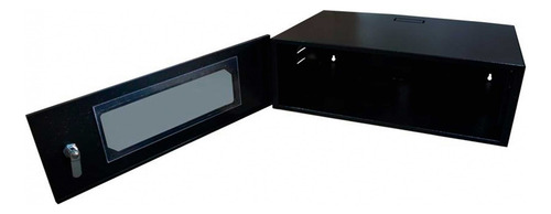 Mini Rack 3u 19 X 350mm Porta Visor Acrílico Para Dvr Cftv Cor Preto