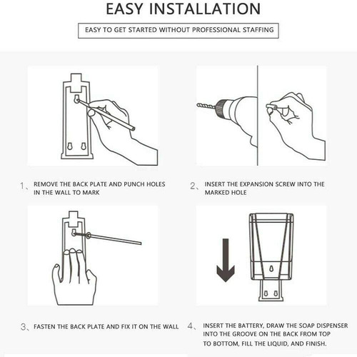 Imagen 7 de 9 de Dispensador Automático Despachador Gel Jabón Antibacteriano
