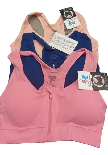 Corpiño deportivo con cierre new arrivals