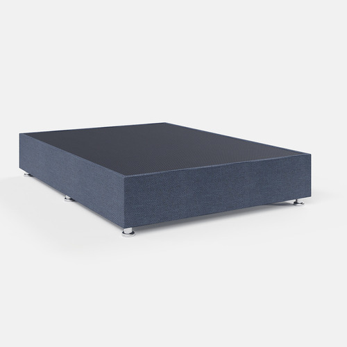 Box Cama Queen Size Tapiz Color Lino Azul Marino