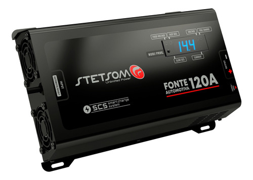 Imagem 2 de 6 de Fonte Automotiva Stetsom 120a Voltímetro Lançamento 2021