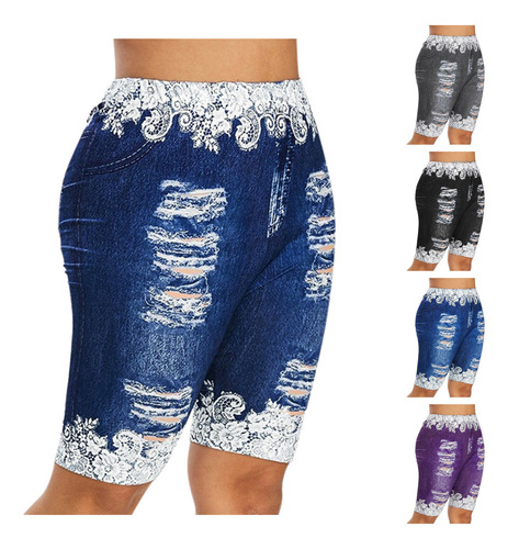 Leggings Deportivos Con Estampado De Temperamento, Talla Gra
