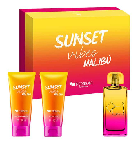 Set Ferrioni Sunset Vibes Malibu 100ml De 3 Pz
