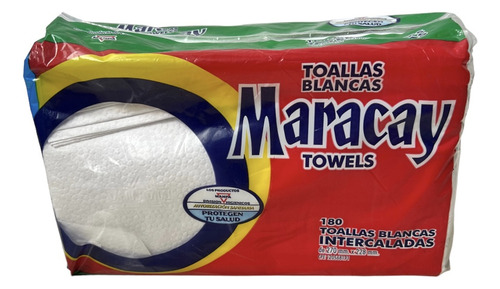 Toallas Blancas Intercaladas Maracay (180 Hojas 270x228mm)