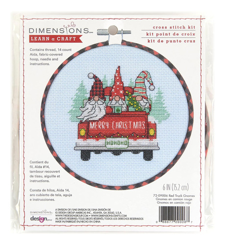 Dimensions Truck Gnomes Kit De Punto De Cruz Contado, 6 D, A
