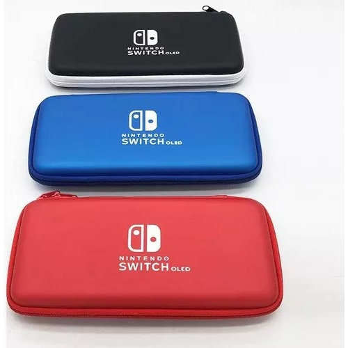 Forro Estuche Funda Duro Nintendo Switch Oled + Vidrio 9h