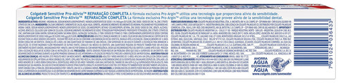 Pasta de dentes Colgate Sensitive Pro-Alívio Reparação Completa em creme 110 g