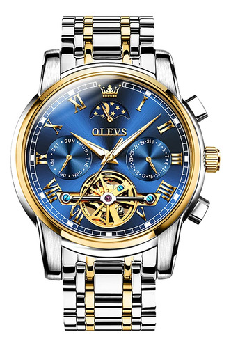 Olevs - Reloj Mecanico Automatico Tourbillon Slef-wind, Lujo