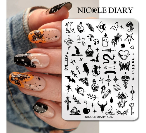 Placa De Stamping X007 Nicole Diary