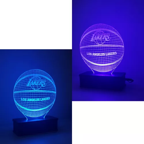 Luminária Led, Los Angeles Lakers, Time, Basquete, Decoração, Jogo, 16  cores - Avelar Criações - Luminária - Magazine Luiza