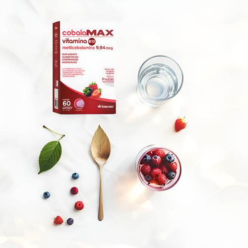 3x Vitamina B12 Metilcobalamina Comprimido Mastigável 9,9mcg