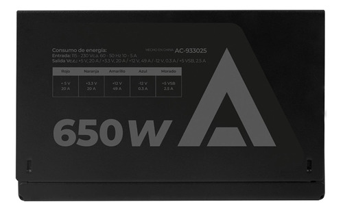 Fuente De Poder Pc 650w Acteck Sfx Fs650 No Modular Ac-93302