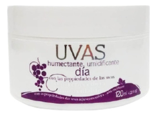 Crema Humectante Dia 120ml Uvas Cosmeticos