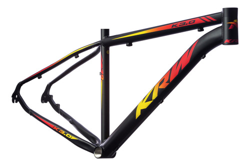 Bicicleta Aro 29 Krw Alum 27v Shimano Acera Hidrál Trava S31 Cor Preto/amarelo E Vermelho