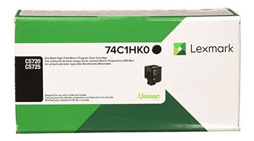 Lexmark Cartucho De Tóner Unison 74c1hk0, Negro