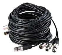 Comprar 25ft Xlr 3pin Macho A Hembra Micrófono Cable De Audio Blinda