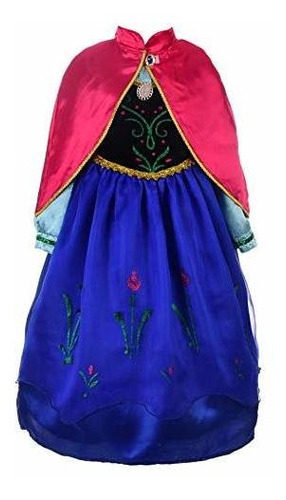Vestido Princesa Frozen Fiesta Niñas Talla 3-10
