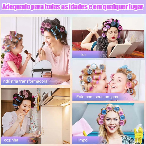 48 Peças Para Modelagem De Cabelo Com Velcro Com Clip