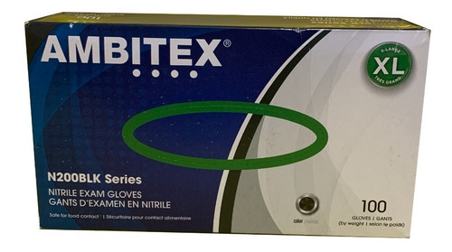 Guantes De Nitrilo Negro (10 Cajas De 100 Und C/u)