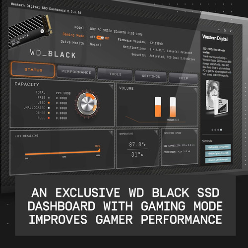 Ssd Wd_black Sn750 Nvme 2tb Gen3 Pcie, M.2 2280, 3d Nand