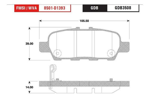 Balata Trw Qx50 3.7 2014 2015 2016 2017